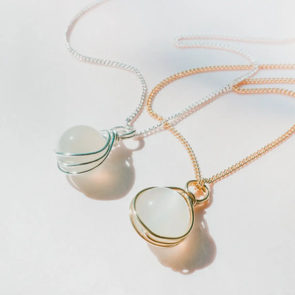 Rose Quartz Ball Pendant | Handmade Brass Birthday Gift