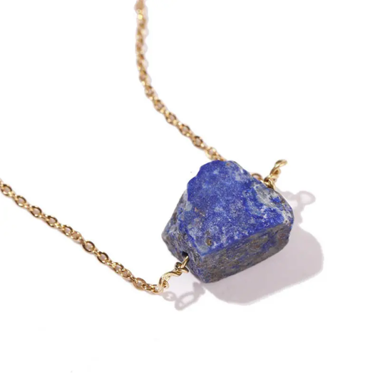 Handmade Metal Brass Lapis Lazuli Gemstone Pendant  Size 10To15MM Raw Shape Pendant For Birthday Gift Pendant