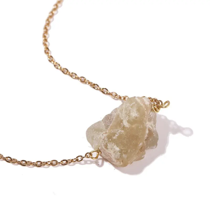 Handmade Lemon Quartz Pendant 10–15MM | Raw Gemstone