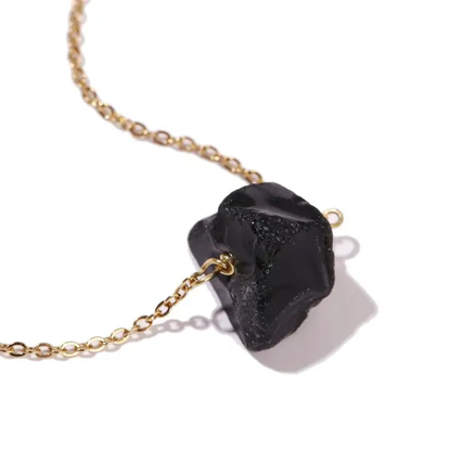 Raw Mix Gemstone Pendant 10–15MM Handmade Metal Brass
