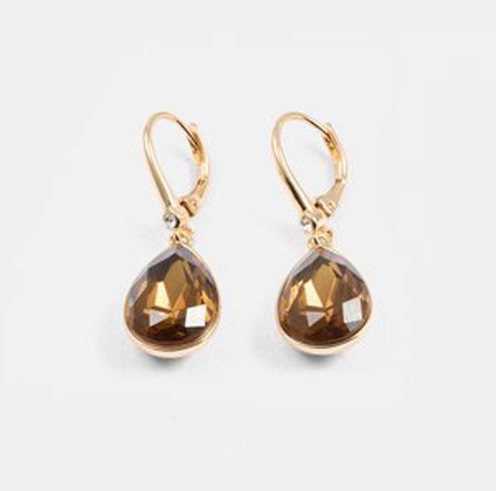 Buy Silver Gold Plated Pyrite Teardrop Earrings