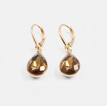 Buy Silver Gold Plated Pyrite Teardrop Earrings