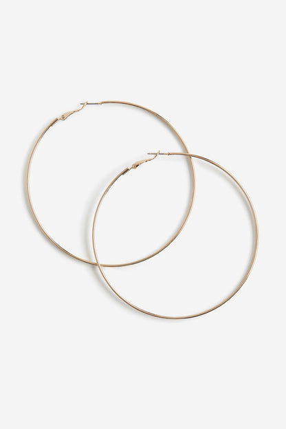 925 Sterling Silver Gold Plated Dangle Pair Hoop Earrings Handmade 20MM Round Shape Earring