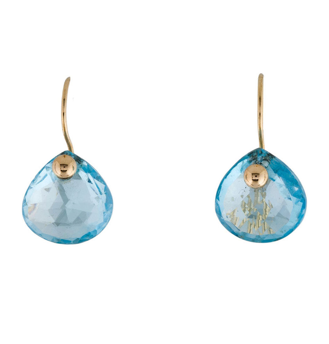 Mini Kite Larimar 8×12mm 925 Silver Earrings