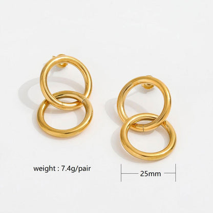 925 Sterling Silver Gold Plated Hoop Pair Earrings Handmade Size 10MM Round Shape Earring