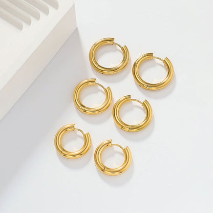 Handmade 925 Silver Gold Plated Hoop Earrings 10MM Round