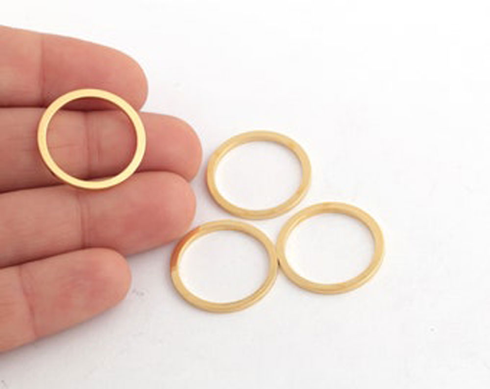 New Trendy 925 Sterling Silver Gold Plated Hoop Pair Earrings Handmade Size 20MM Round Shape Earring