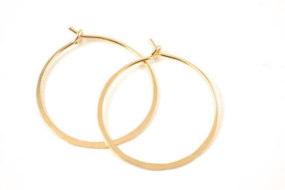 925 Sterling Silver Gold Plated Dangle Pair Hoop Earrings Handmade 20MM Round Shape Earring