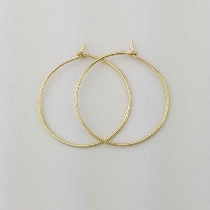 925 Sterling Silver Gold Plated Dangle Pair Hoop Earrings Handmade Round Shape Earring