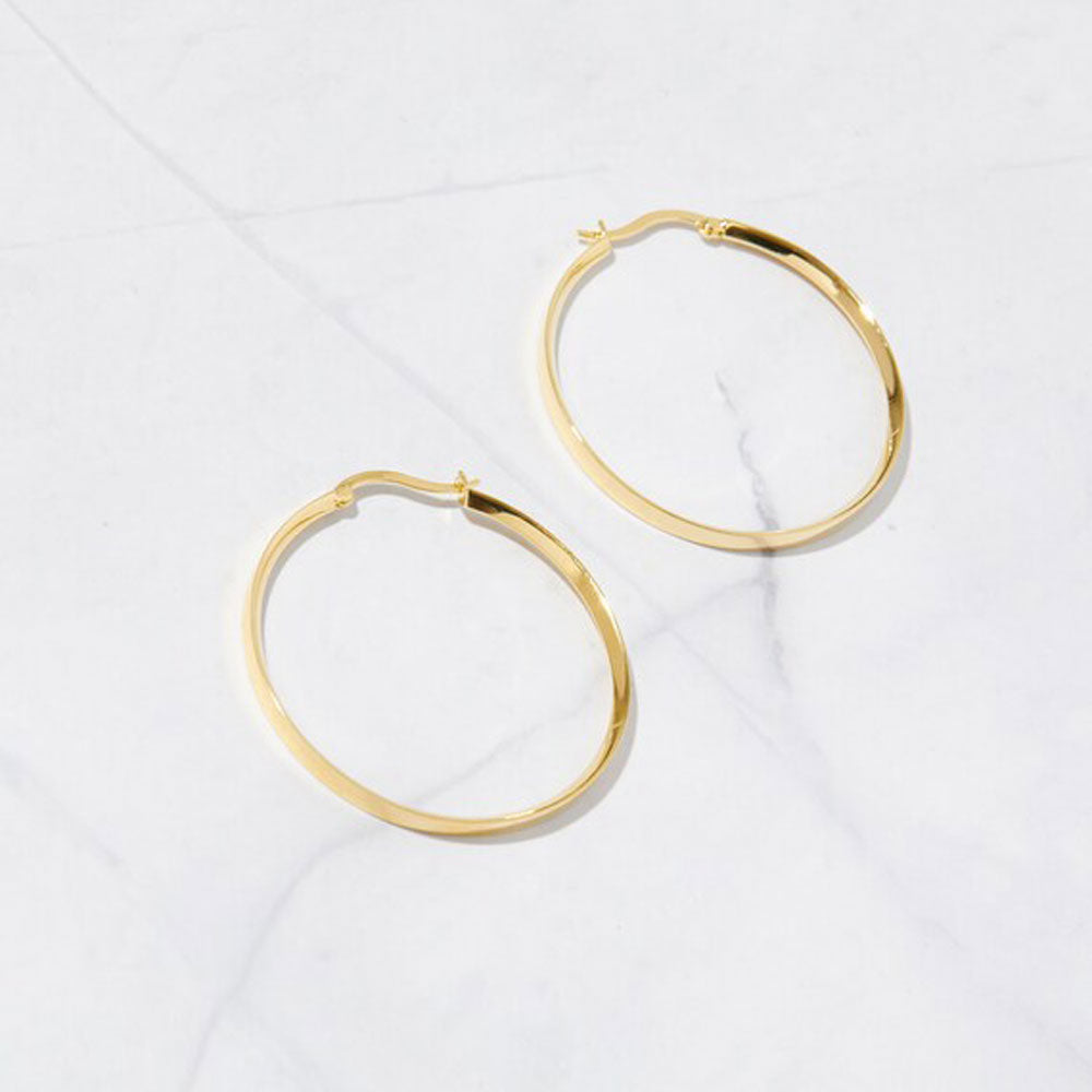 Vintage 925 Sterling Silver Hoop Pair Earrings Handmade Size 15MM Round Shape Earring