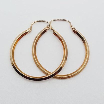Vintage 925 Sterling Silver Hoop Pair Earrings Handmade Size 15MM Round Shape Earring