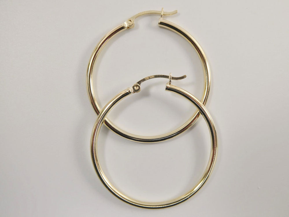 Vintage 925 Sterling Silver Hoop Pair Earrings Handmade Size 15MM Round Shape Earring