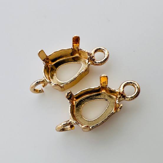 Mix Stone Oval Pendant | Handmade Brass Jewelry