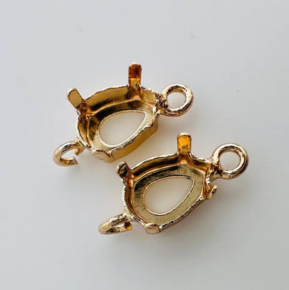 Mix Stone Oval Pendant | Handmade Brass Jewelry