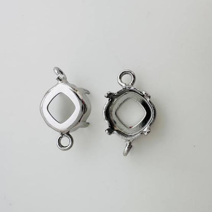 Mix Stone Oval Pendant | Handmade Brass Jewelry
