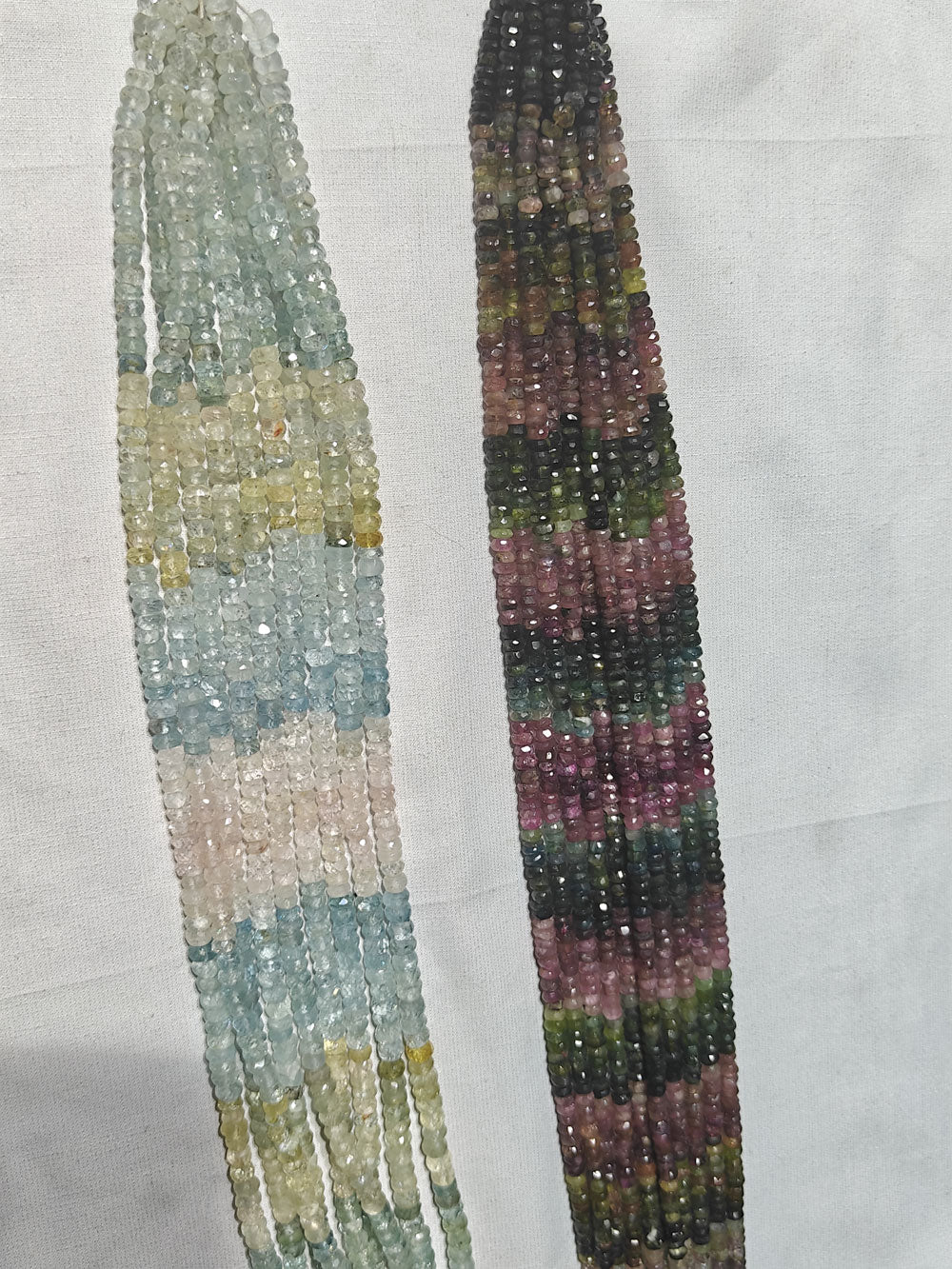 Natural Gemstone Beads Stone Chain Handmade Wire Wrapped Rosary Chain Multi Sapphire Beads Stonefor Jewelry Making