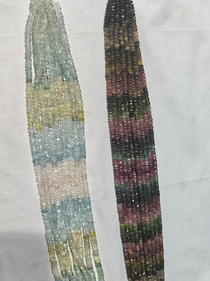 Natural Gemstone Beads Stone Chain Handmade Wire Wrapped Rosary Chain Multi Sapphire Beads Stonefor Jewelry Making