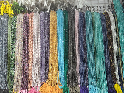 Natural Gemstone Beads Stone Chain Handmade Wire Wrapped Rosary Chain Multi Color Beads Stone for Jewelry Making