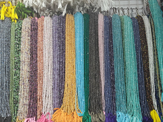 Natural Gemstone Beads Stone Chain Handmade Wire Wrapped Rosary Chain Multi Color Beads Stone for Jewelry Making