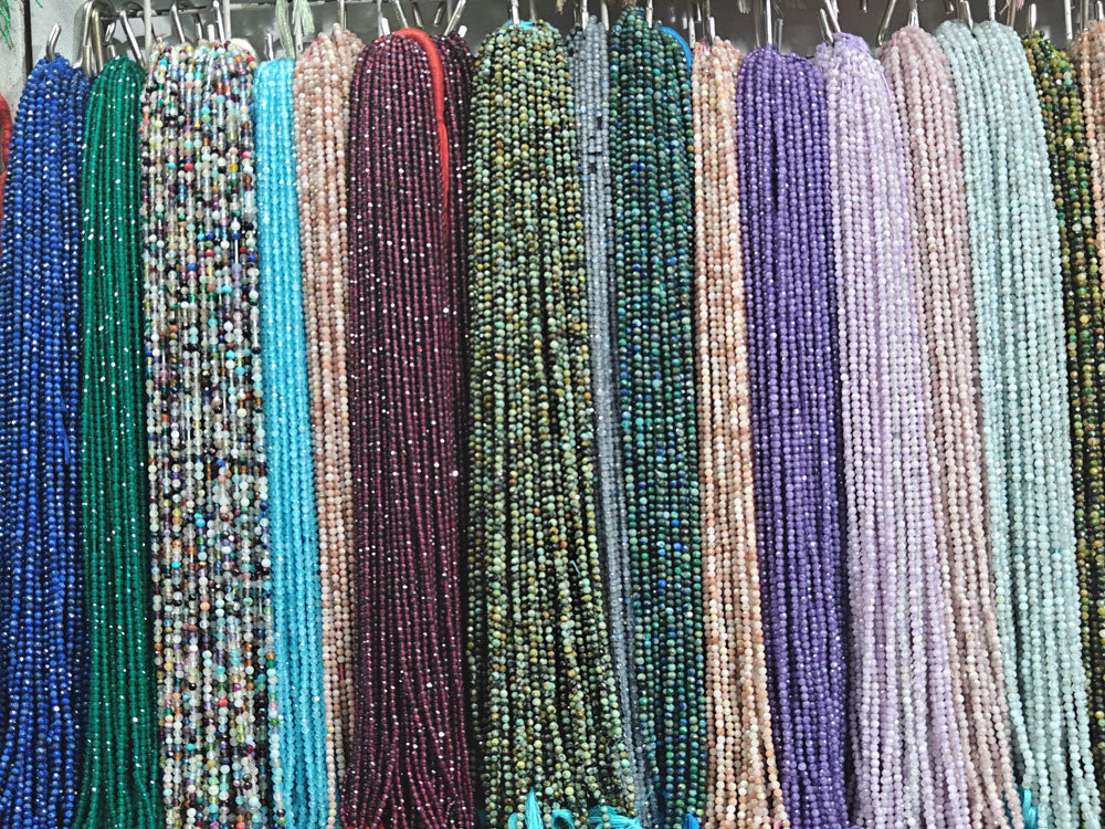Natural Gemstone Beads Stone Chain Handmade Wire Wrapped Rosary Chain Multi Sapphire Beads Stonefor Jewelry Making