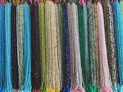 Natural Gemstone Beads Stone Chain Handmade Wire Wrapped Rosary Chain Multi Sapphire Beads Stonefor Jewelry Making