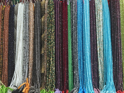 Natural Gemstone Beads Stone Chain Handmade Wire Wrapped Rosary Chain Multi Sapphire Beads Stonefor Jewelry Making