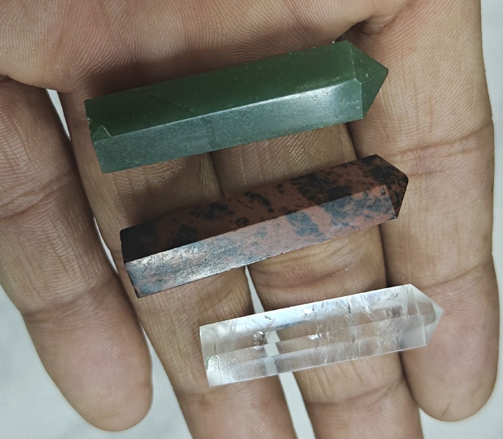 Mix Loose Gemstone Pencil Shape Handmade