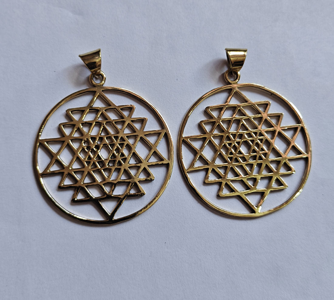 Handmade Brass Pendant 2 Inch | Golden Color Jewelry