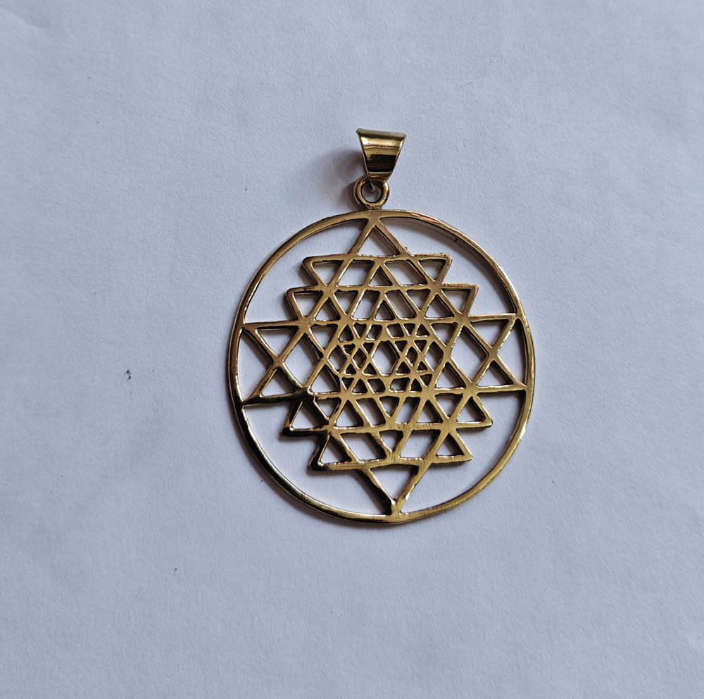 Handmade Brass Pendant 2 Inch | Golden Color Jewelry