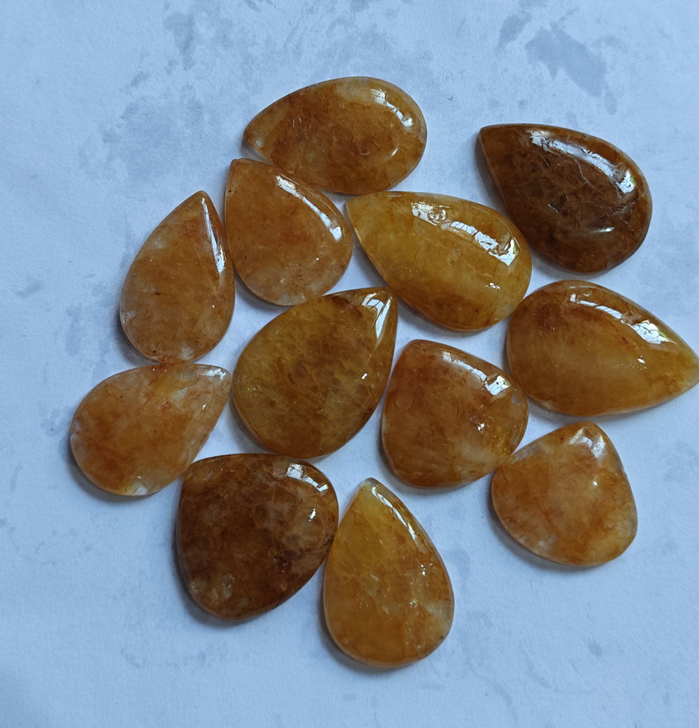 Yellow Aventurine Round Loose Gemstone Handmade