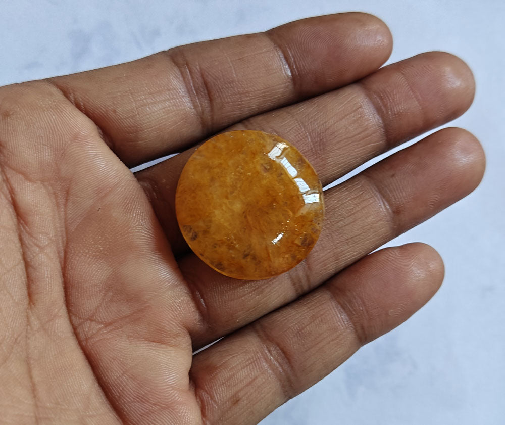 Yellow Aventurine Round Loose Gemstone Handmade