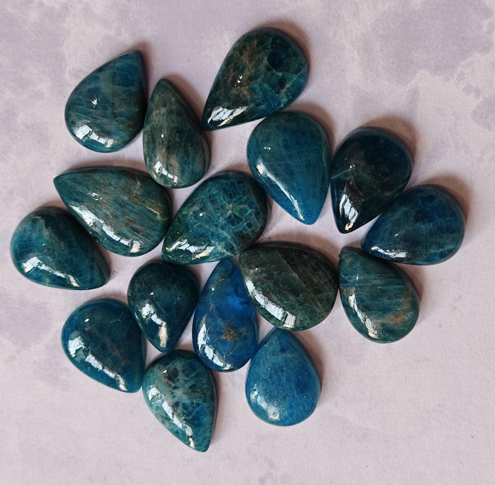 Blue Apatite Pear Cut Gemstone for Jewelry