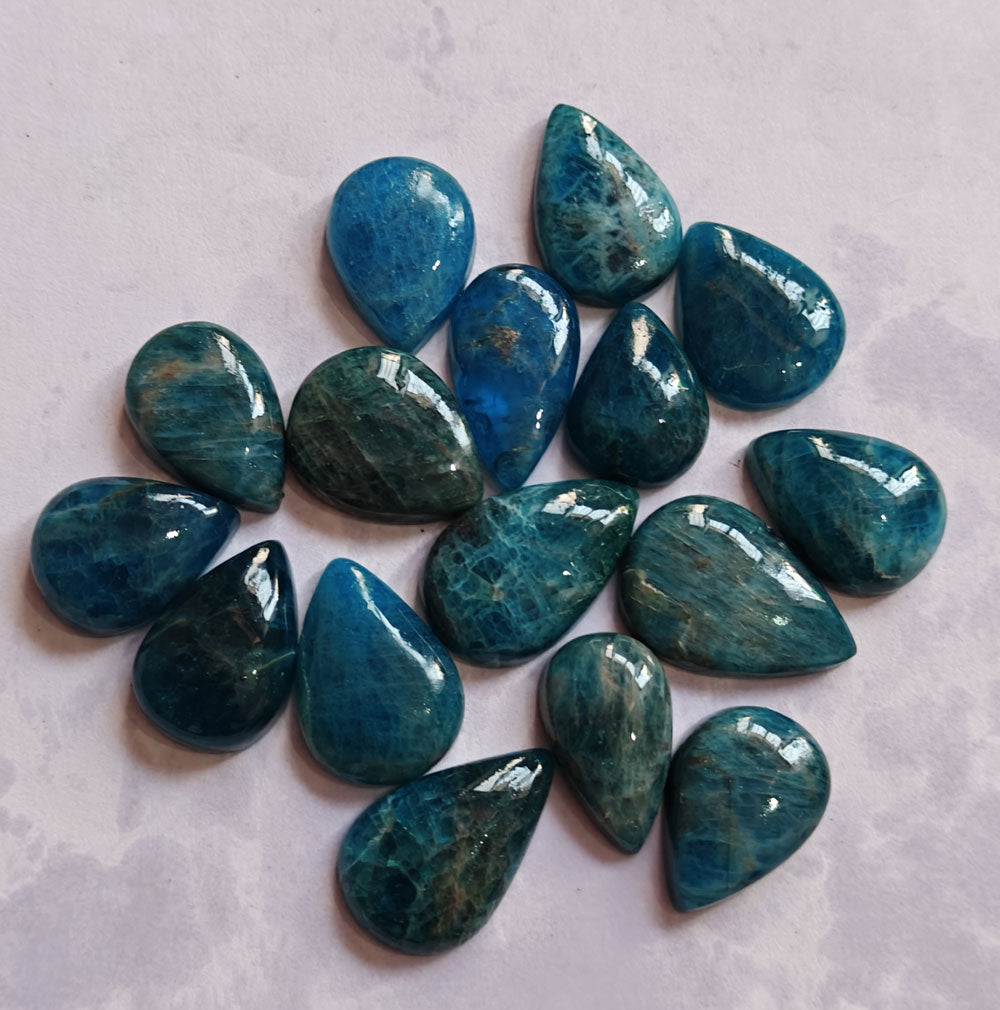 Blue Apatite Pear Cut Gemstone for Jewelry