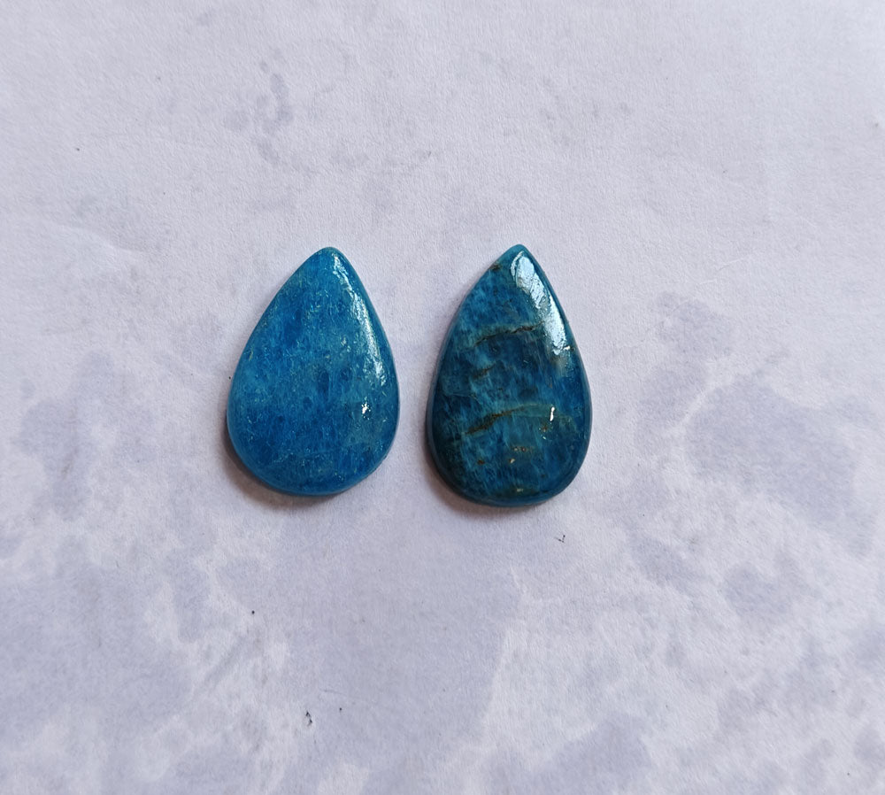 Blue Apatite Pear Shape Loose Gemstone Handmade