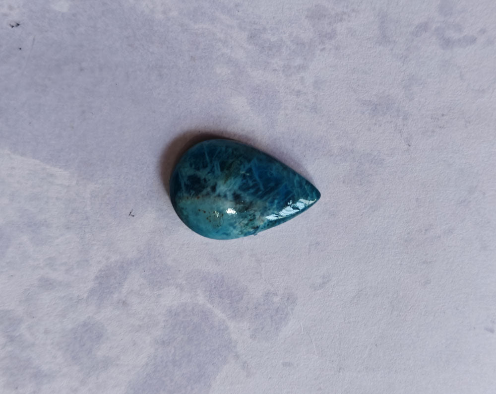 Blue Apatite Pear Shape Loose Gemstone Handmade