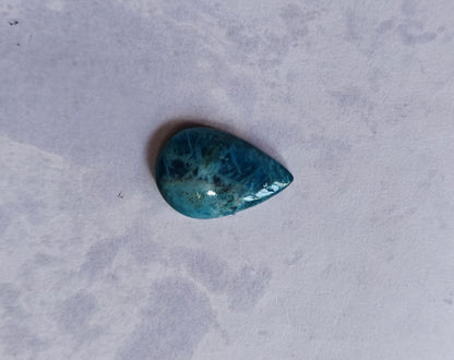 Blue Apatite Pear Shape Loose Gemstone Handmade