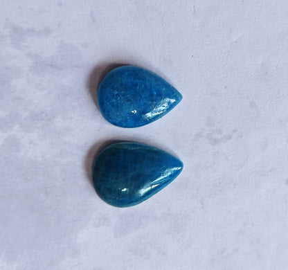 Blue Apatite Pear Shape Loose Gemstone Handmade