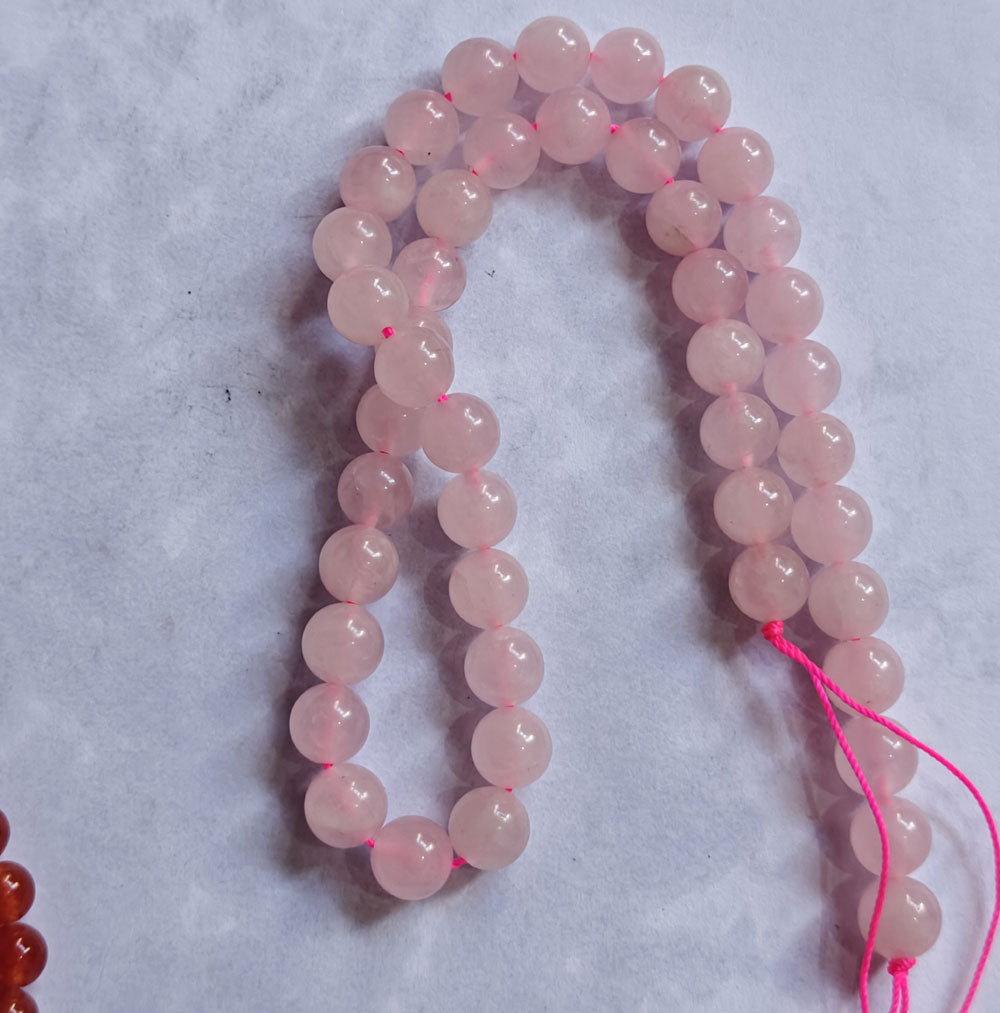 Rose Quartz Beads Loose Gemstone Round Shape