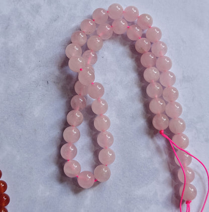Rose Quartz Beads Loose Gemstone Round Shape