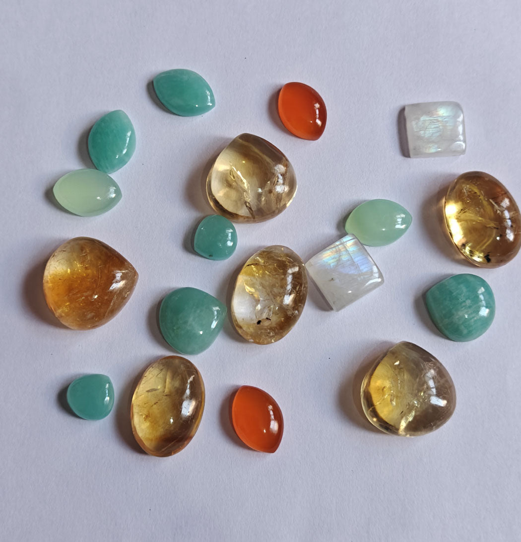 Mix Citrine Moonstone Loose Gemstone Handmade