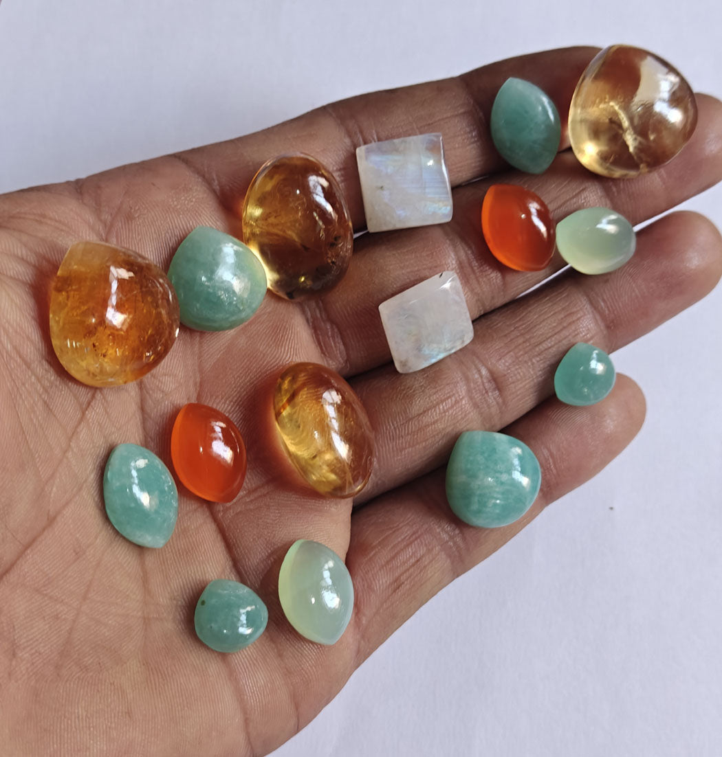 Mix Citrine Moonstone Loose Gemstone Handmade