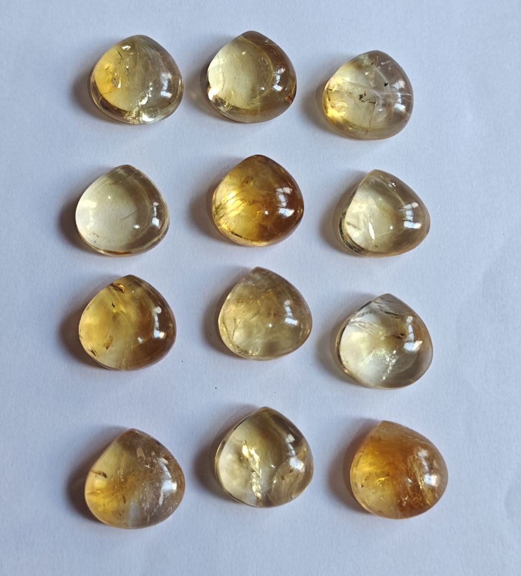 10To20 Size Citrine Natural Loose Gemstone Drop Shape Handmade Natural Stone Used Making For Jewelry