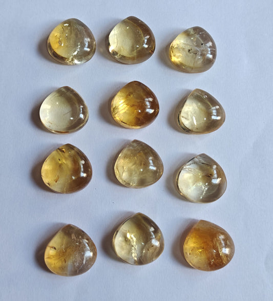 10To20 Size Citrine Natural Loose Gemstone Drop Shape Handmade Natural Stone Used Making For Jewelry