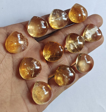 10To20 Size Citrine Natural Loose Gemstone Drop Shape Handmade Natural Stone Used Making For Jewelry