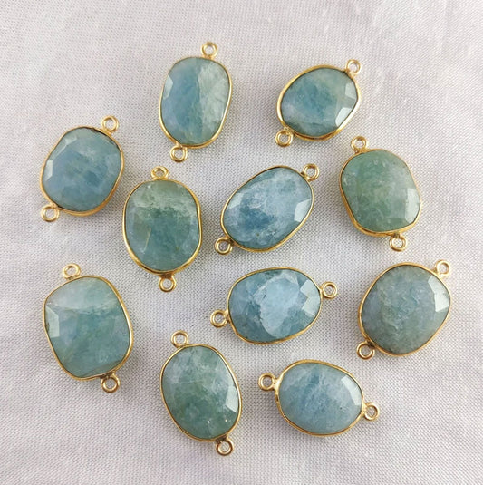 Jewelry Findings Brass Pendant Connector | Amazonite Stone
