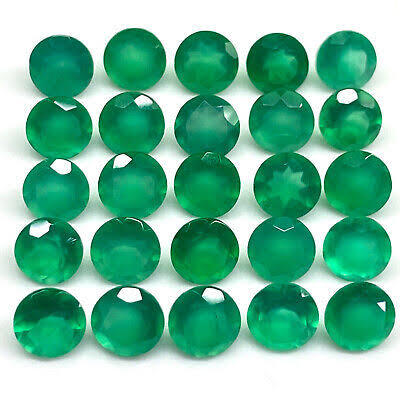 Green Onyx Round Cut Gemstone for Jewelry