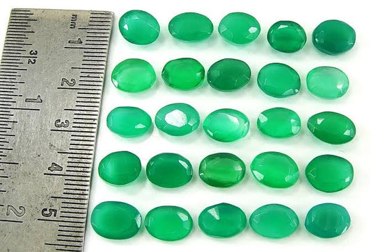 Natural Green Onyx Loose Gemstone | Oval