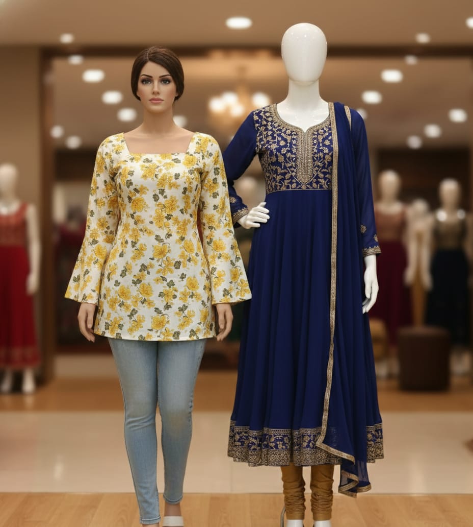 White & Yellow Floral Top | Bell-Sleeve Summer Print