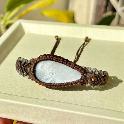 Moonstone Macrame Bracelet | Hand-Woven Artisan Jewelry
