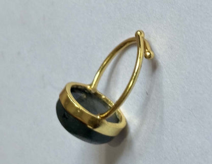 Crafted By Hand Sterling Silver Oval Shape Labradorite Gemstone 10X16MM Ring Bezel Setting Women Vintage Ring Gift For Her Jewelry